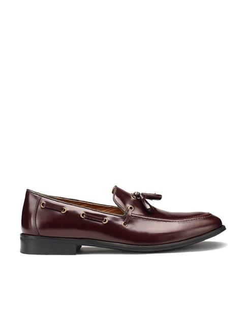 hats off accessories men's burgundy boat shoes