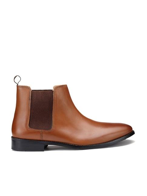 hats off accessories men's tan chelsea boots