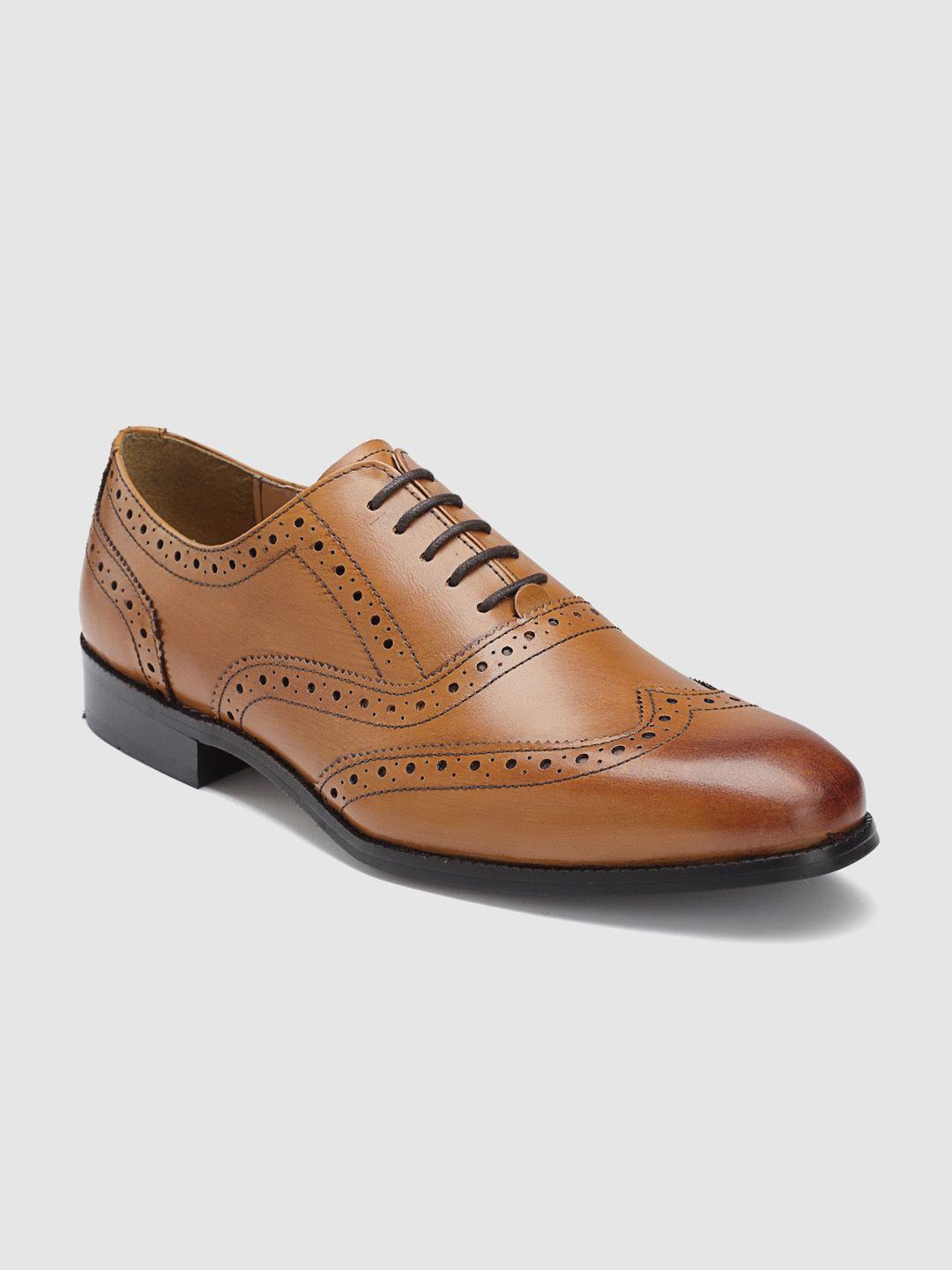 hats off accessories men perforated leather formal brogues