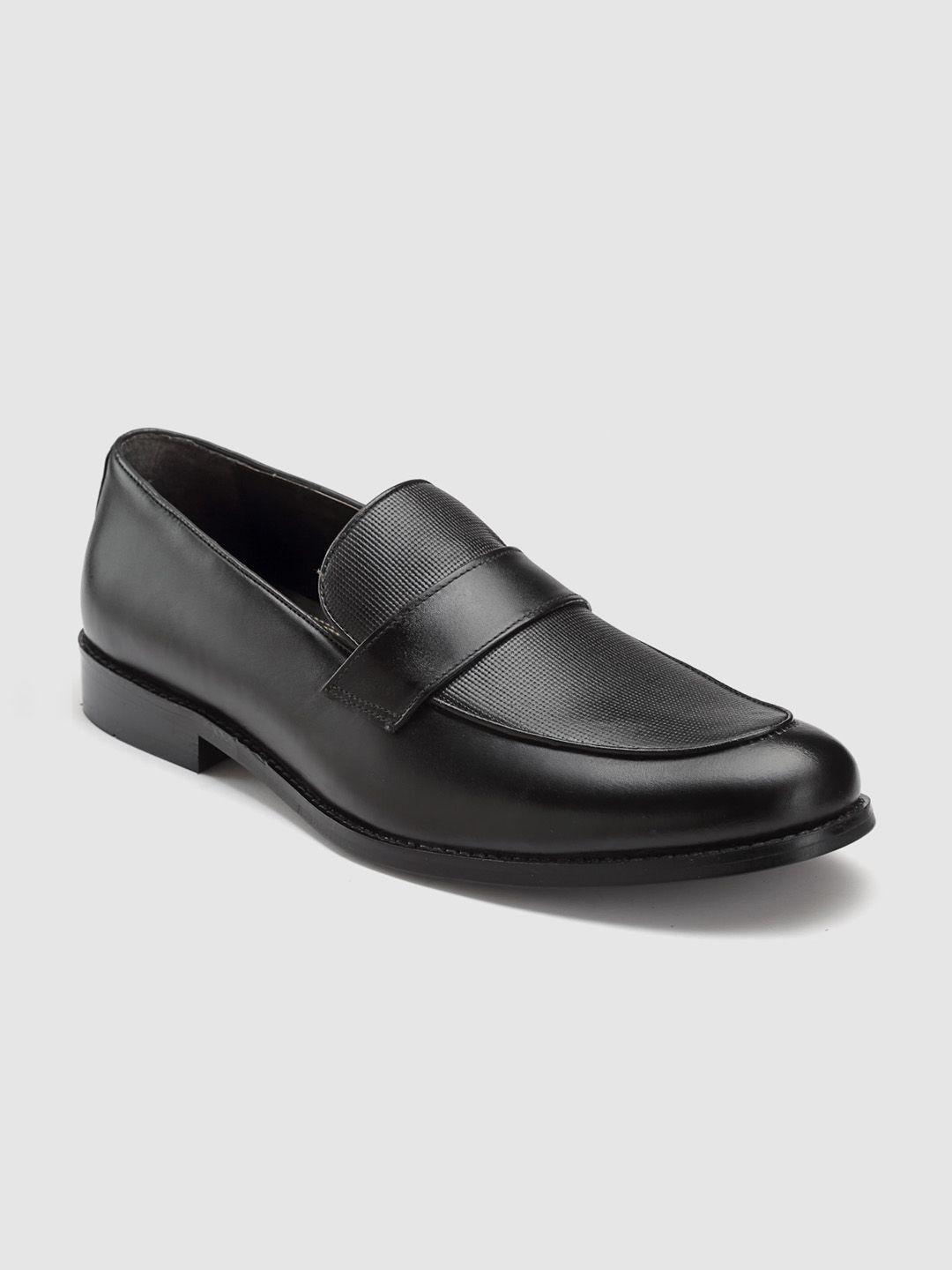hats off accessories men textured leather formal loafers