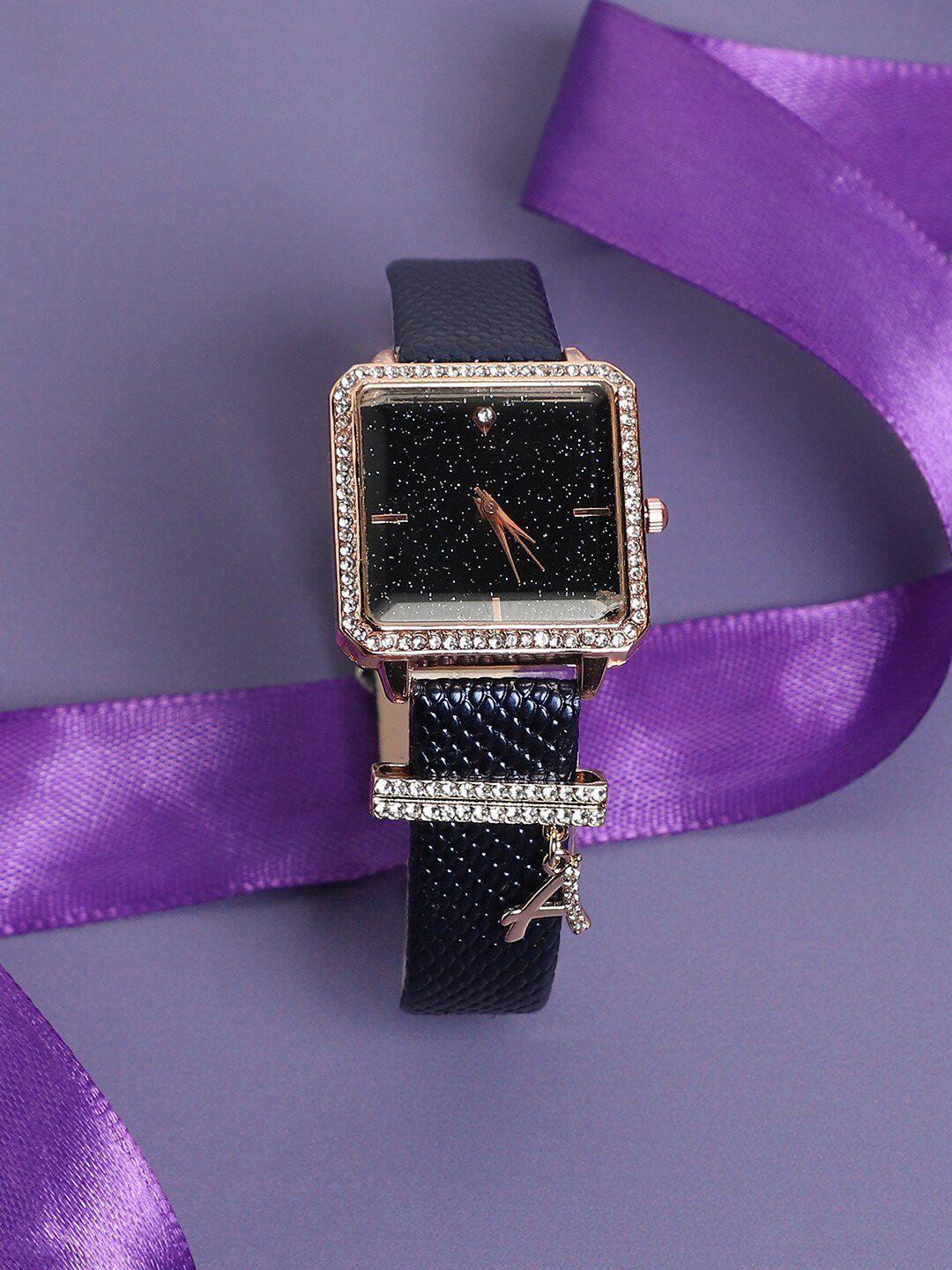 haute sauce by  campus sutra women analogue watch with a liberty charm aw23_hscw5151