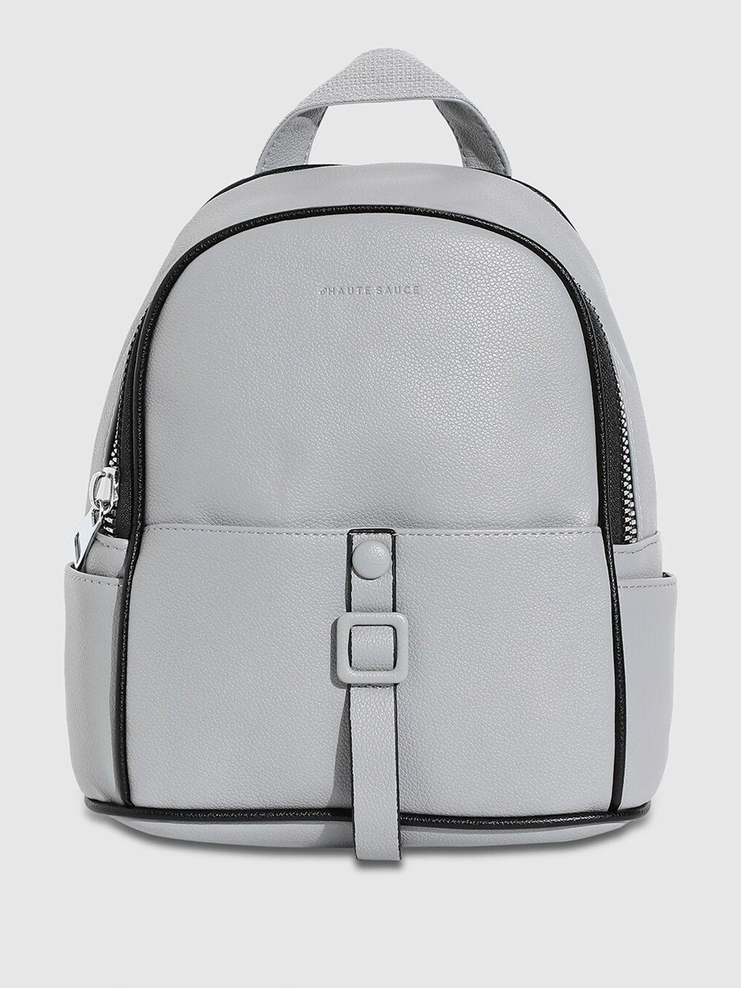 haute sauce by campus sutra women grey backpack
