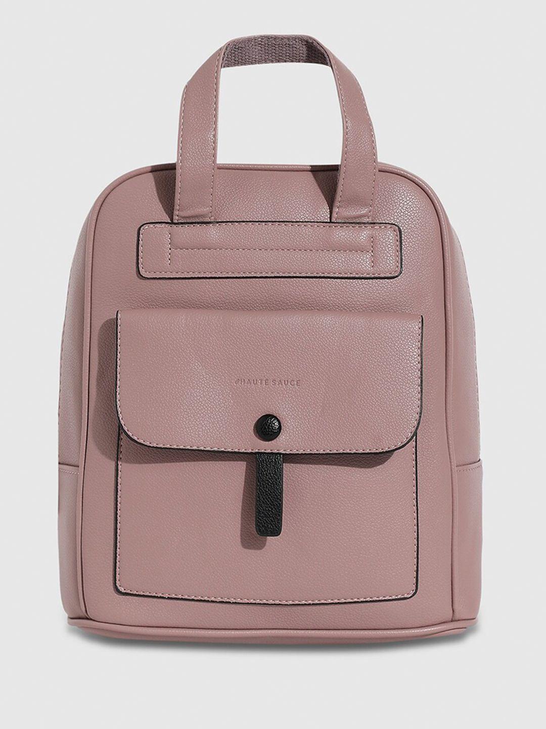 haute sauce by campus sutra women pink backpack