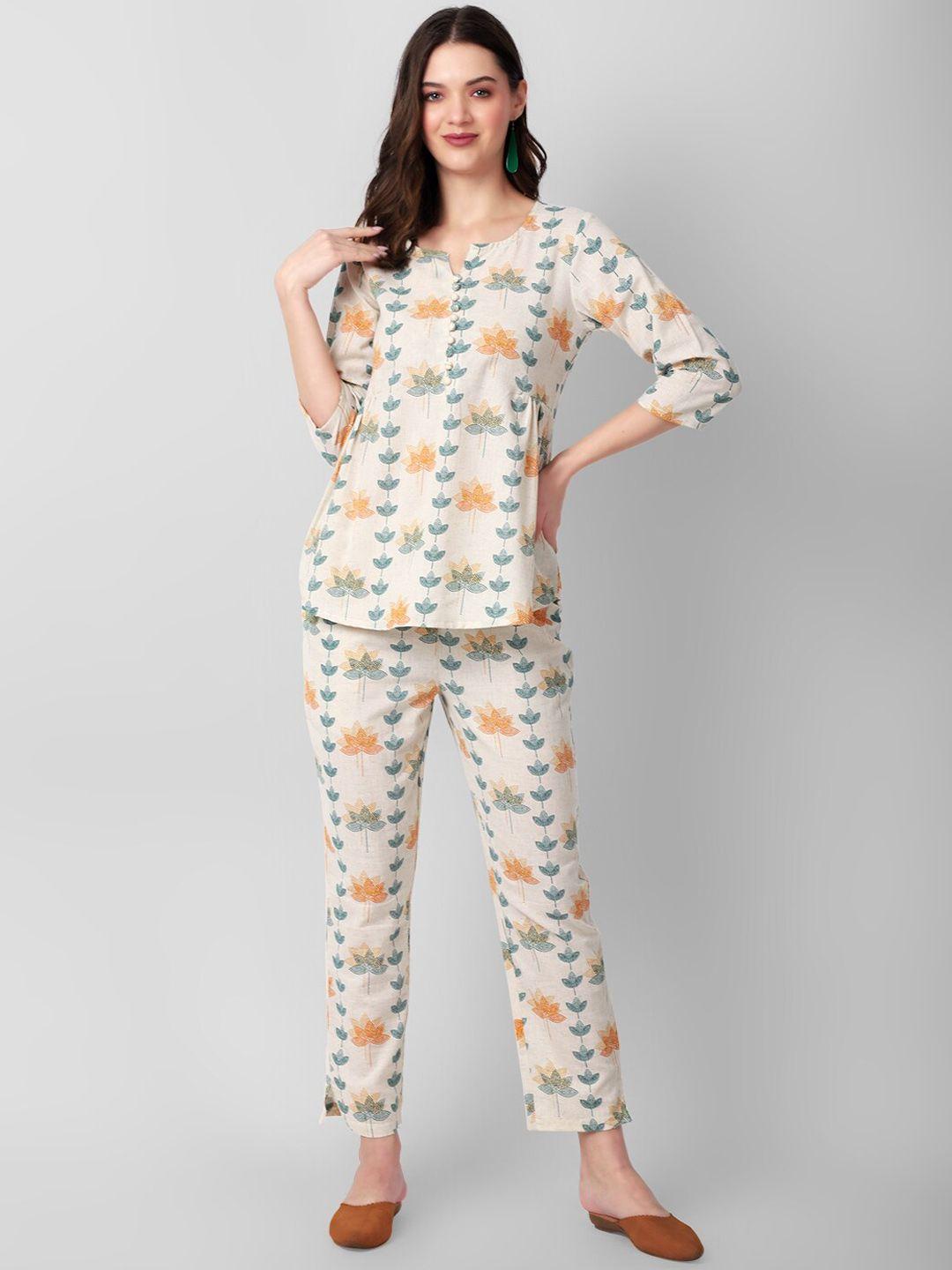 haute and humble printed tunic with trousers co-ords
