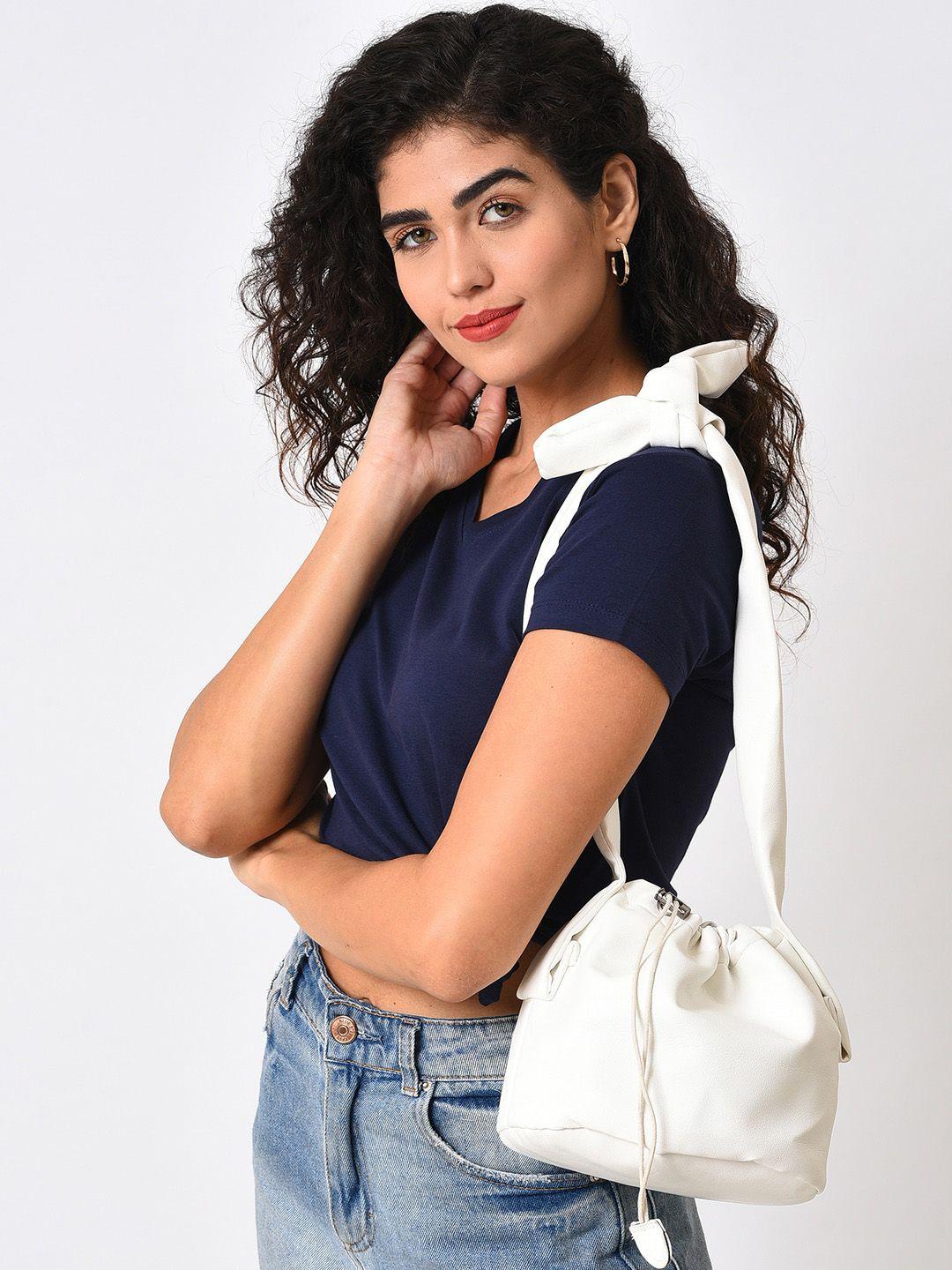 haute sauce by  campus sutra bucket hobo bag