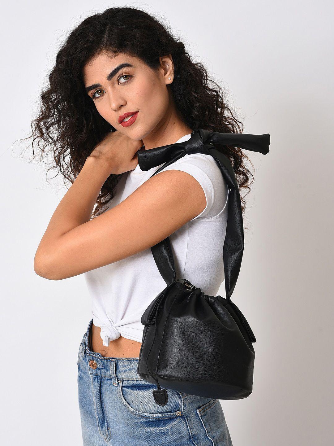 haute sauce by  campus sutra pu structured hobo bag