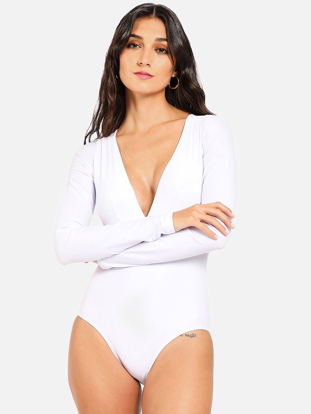 haute sauce by  campus sutra v-neck bodysuit