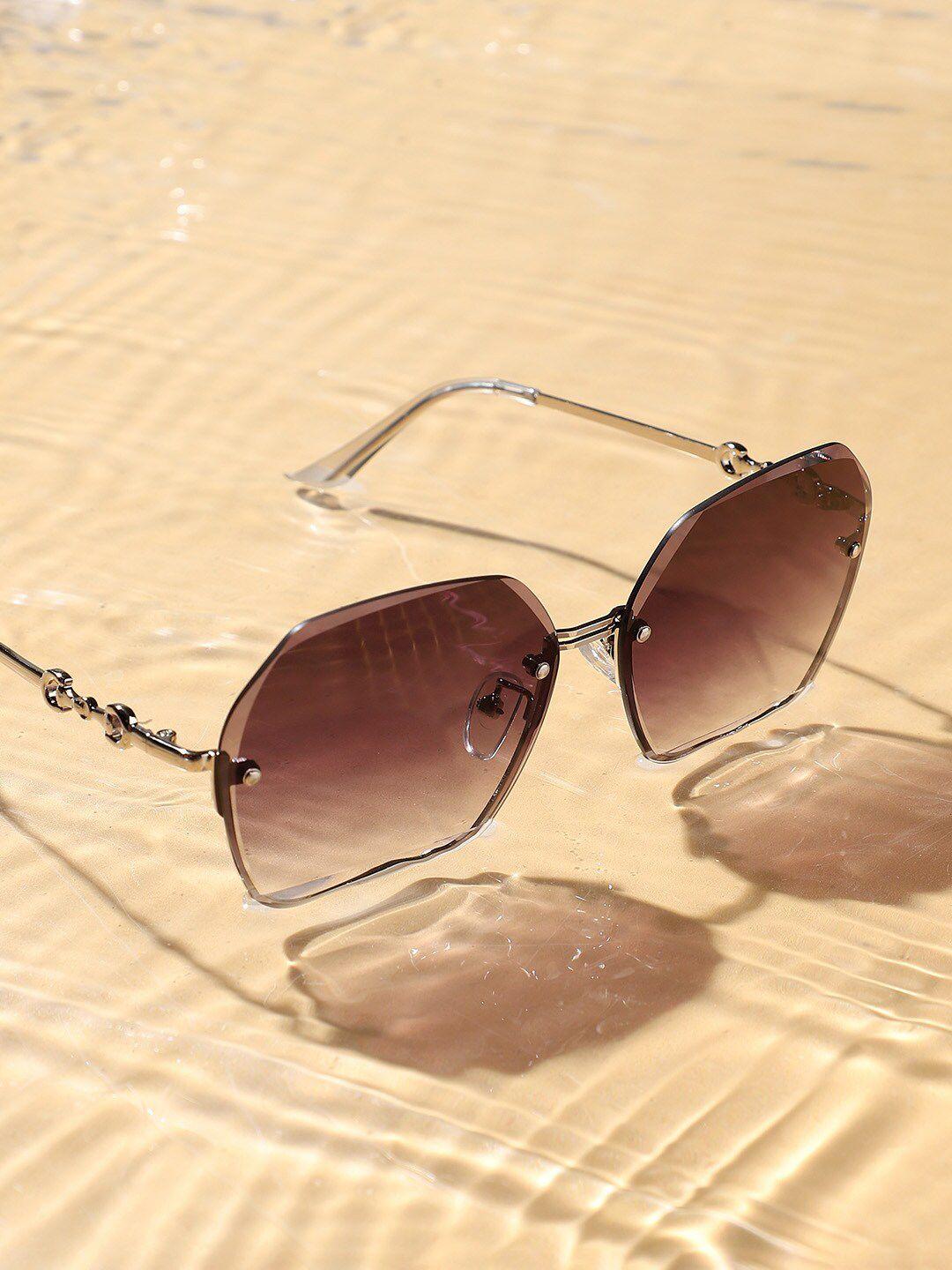 haute sauce by  campus sutra women oversized sunglasses with polarised lens aw23_hssg2282