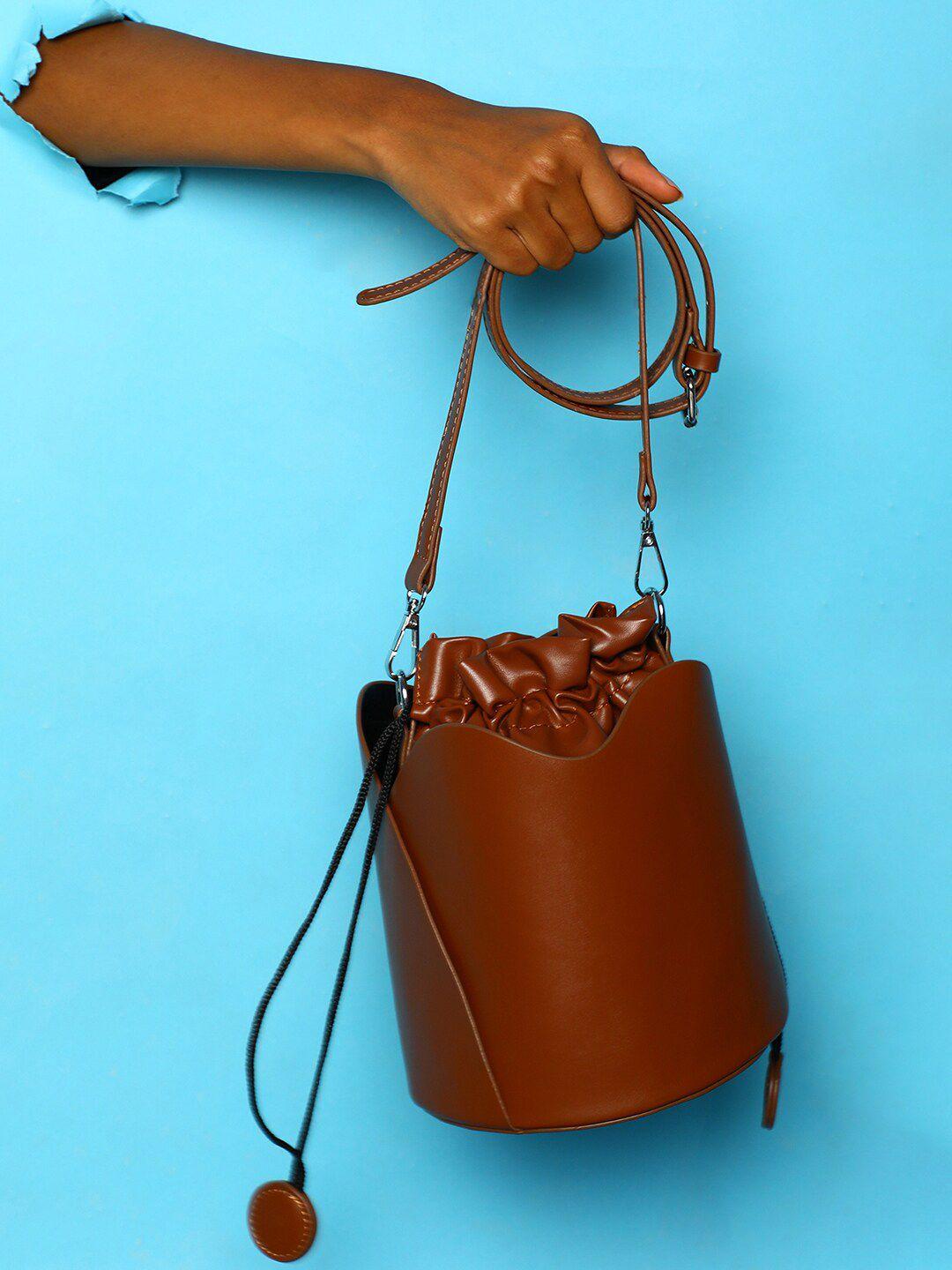 haute sauce by campus sutra pu oversized structured sling bag