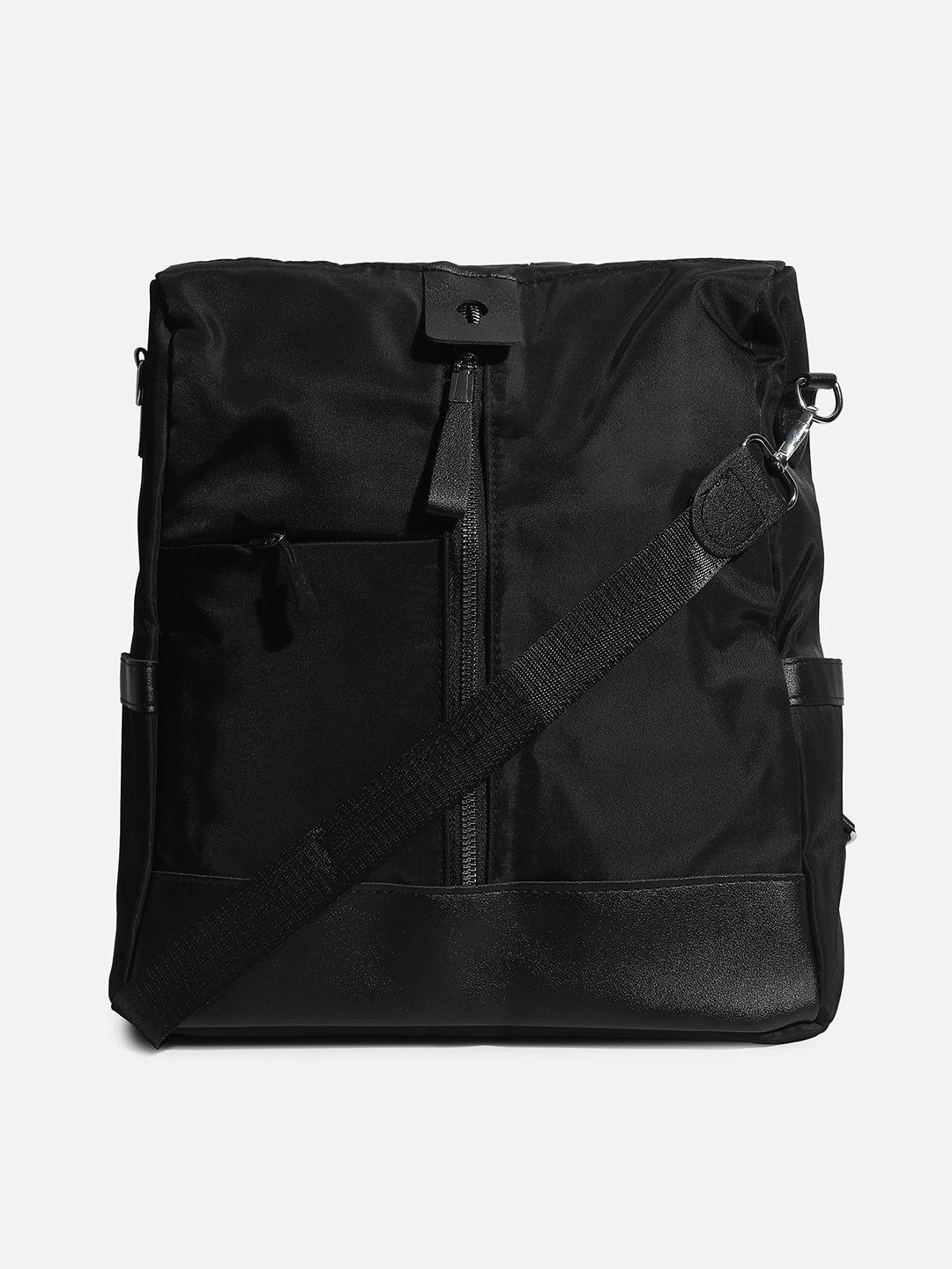 haute sauce by campus sutra women black backpack
