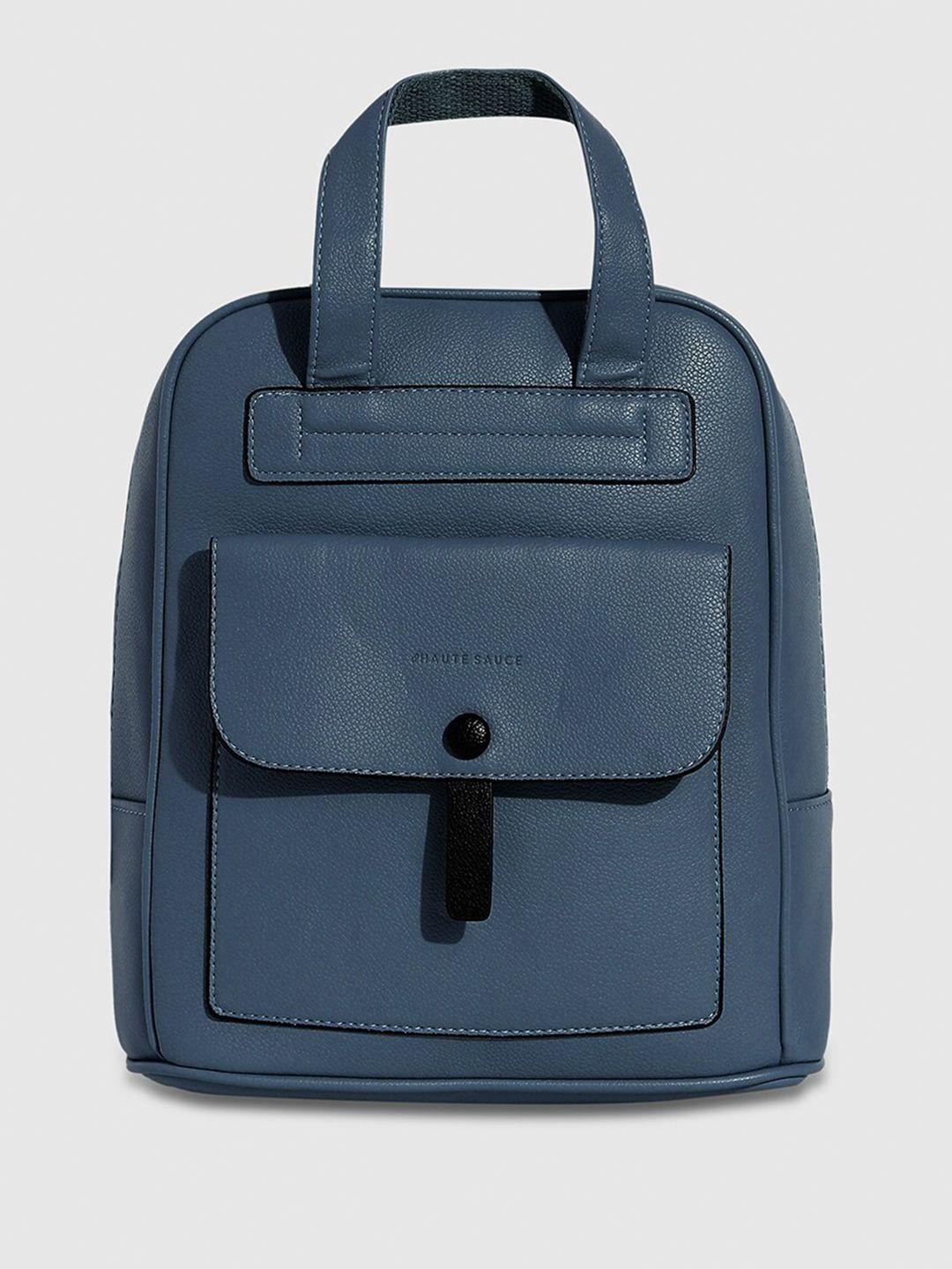 haute sauce by campus sutra women blue backpack