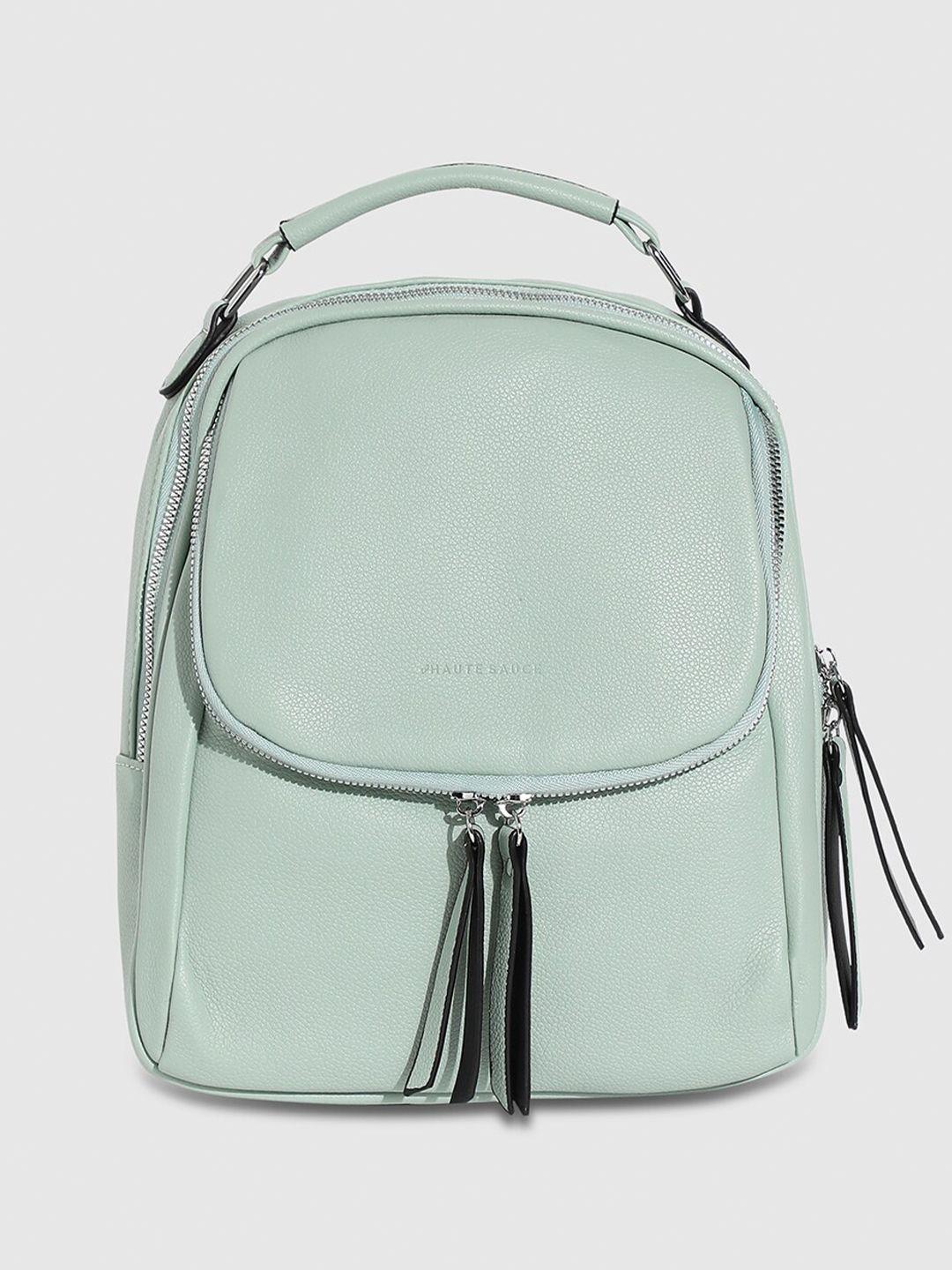 haute sauce by campus sutra women green backpack