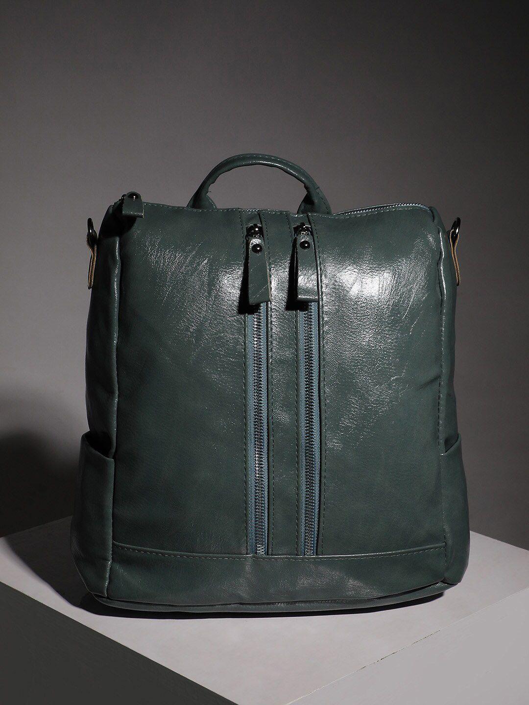 haute sauce by campus sutra women green backpack