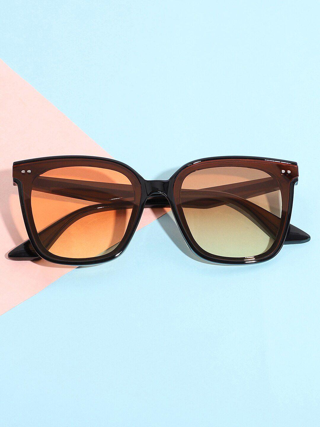 haute sauce by campus sutra women oversized sunglasses with polarised lens