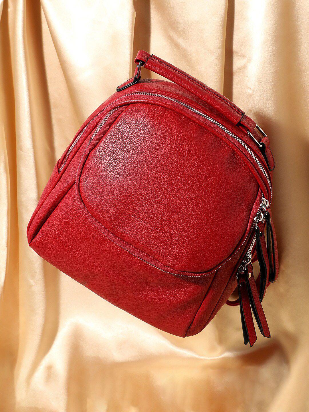 haute sauce by campus sutra women red backpack