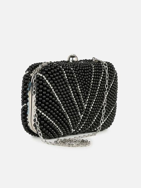hautesauce black embellished small clutch