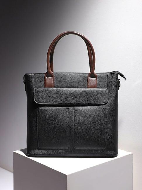 hautesauce black medium leather tote bag