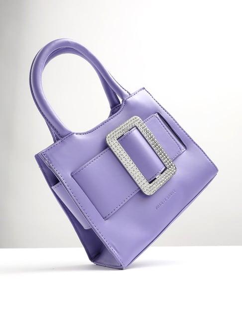 hautesauce lavender medium leather mini handbag