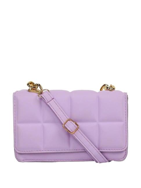 hautesauce purple quilted small handbag