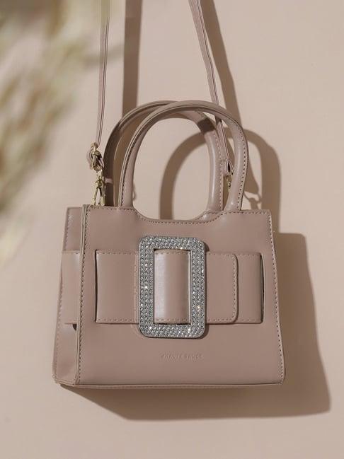 hautesauce beige medium leather mini handbag