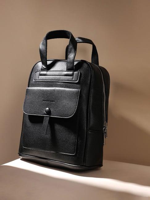 hautesauce black large leather backpack