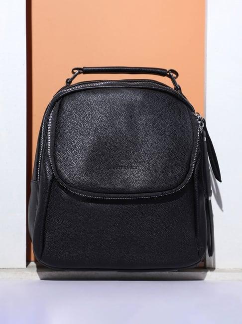 hautesauce black large leather mini backpack