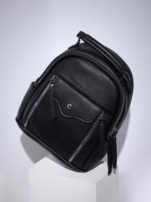 hautesauce black large leather mini backpack