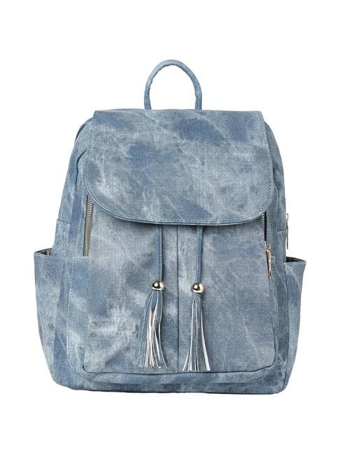 hautesauce blue textured large backpack