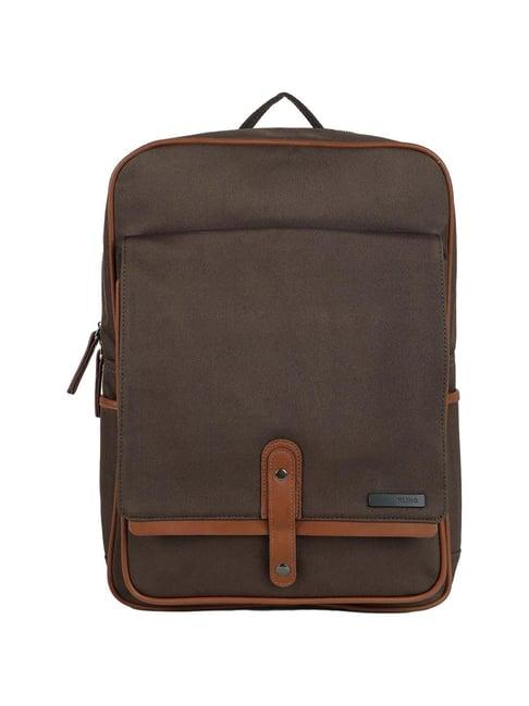 hautesauce brown solid large laptop backpack