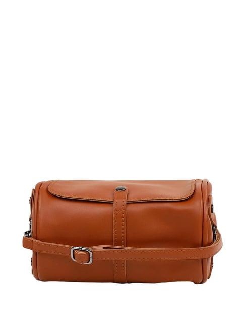 hautesauce brown solid small sling handbag