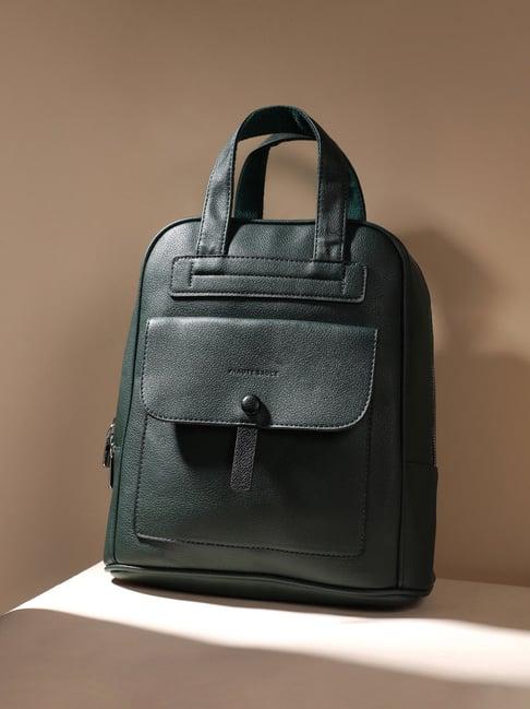 hautesauce forest green large leather backpack