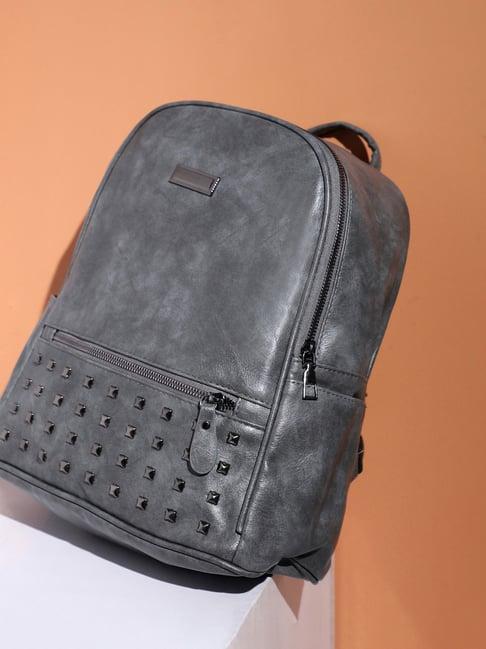 hautesauce grey large leather backpack