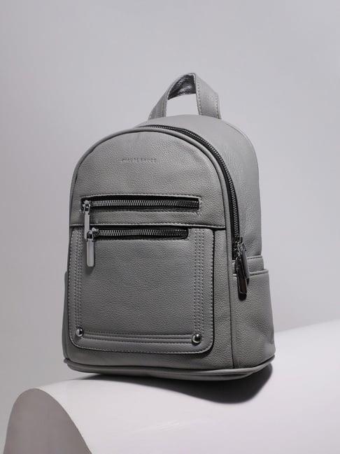 hautesauce grey large leather mini backpack