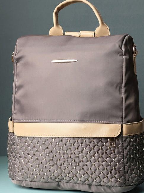 hautesauce grey textured large backpack