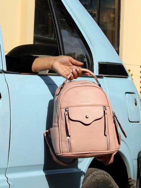 hautesauce light pink large leather mini backpack