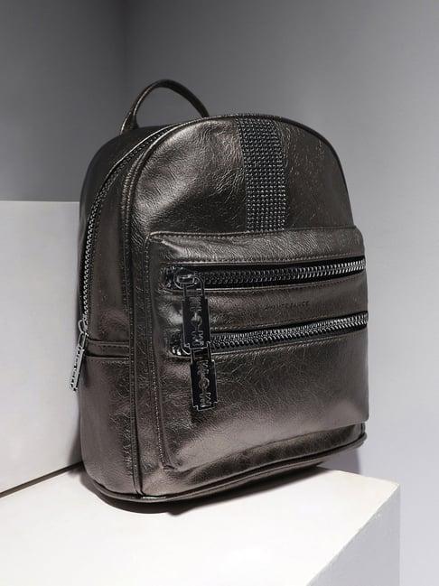 hautesauce silver large leather mini backpack