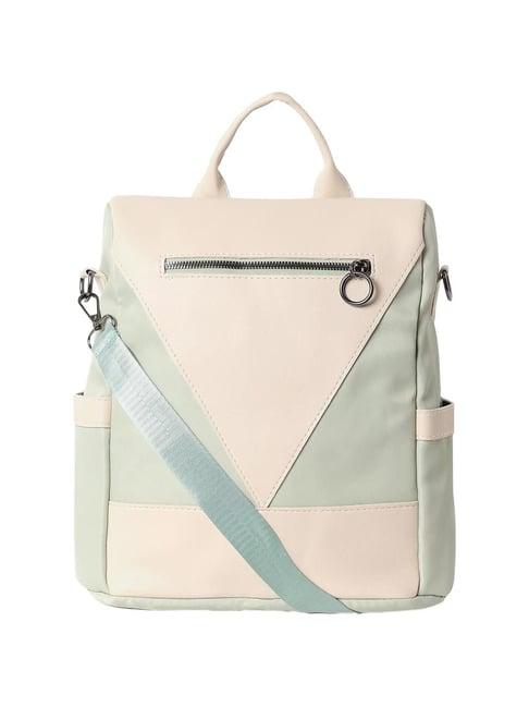 hautesauce white color block medium convertible backpack