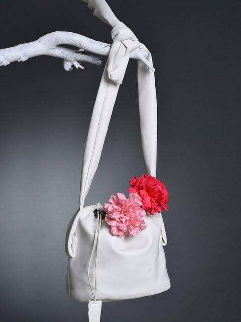 hautesauce white medium bucket handbag