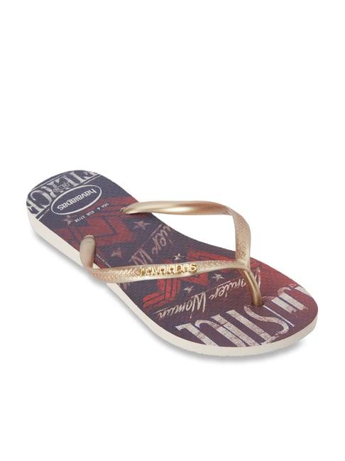 havaianas slim heroinas golden flip flops