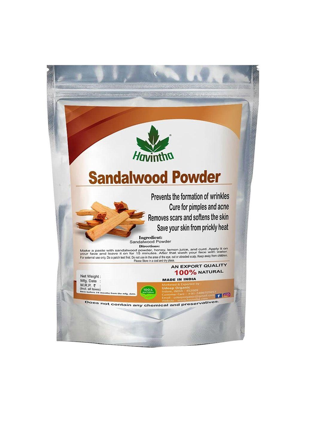 havintha pure and natural sandal wood powder for skin care - face pack 100 g