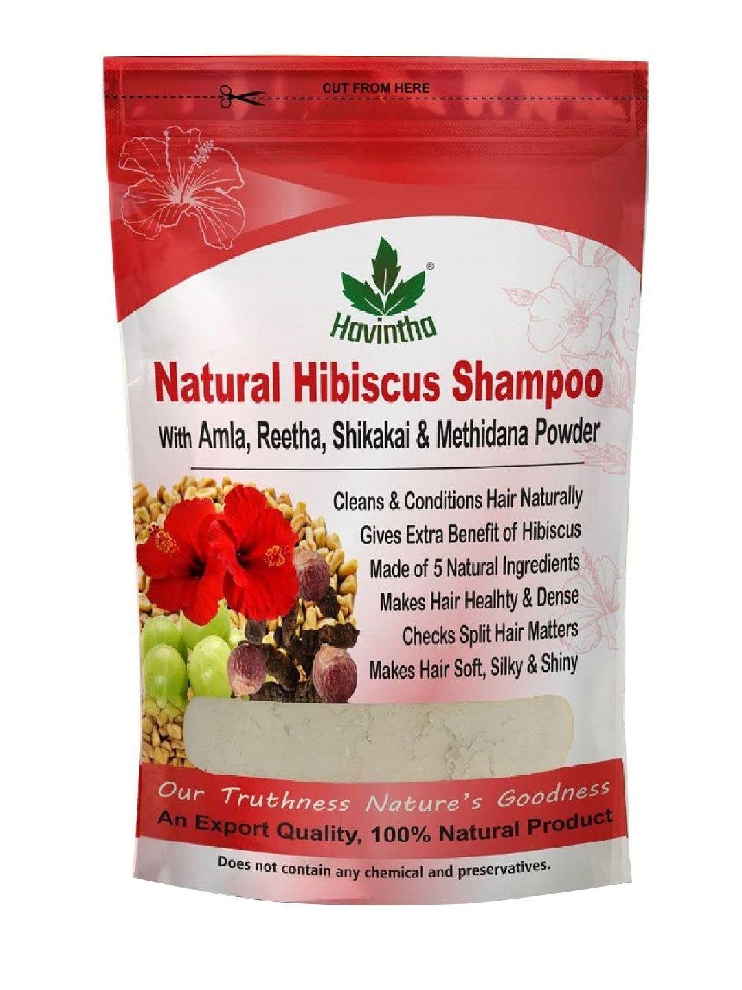 havintha natural amla reetha shikakai methidana & hibiscus powder shampoo for dry hair