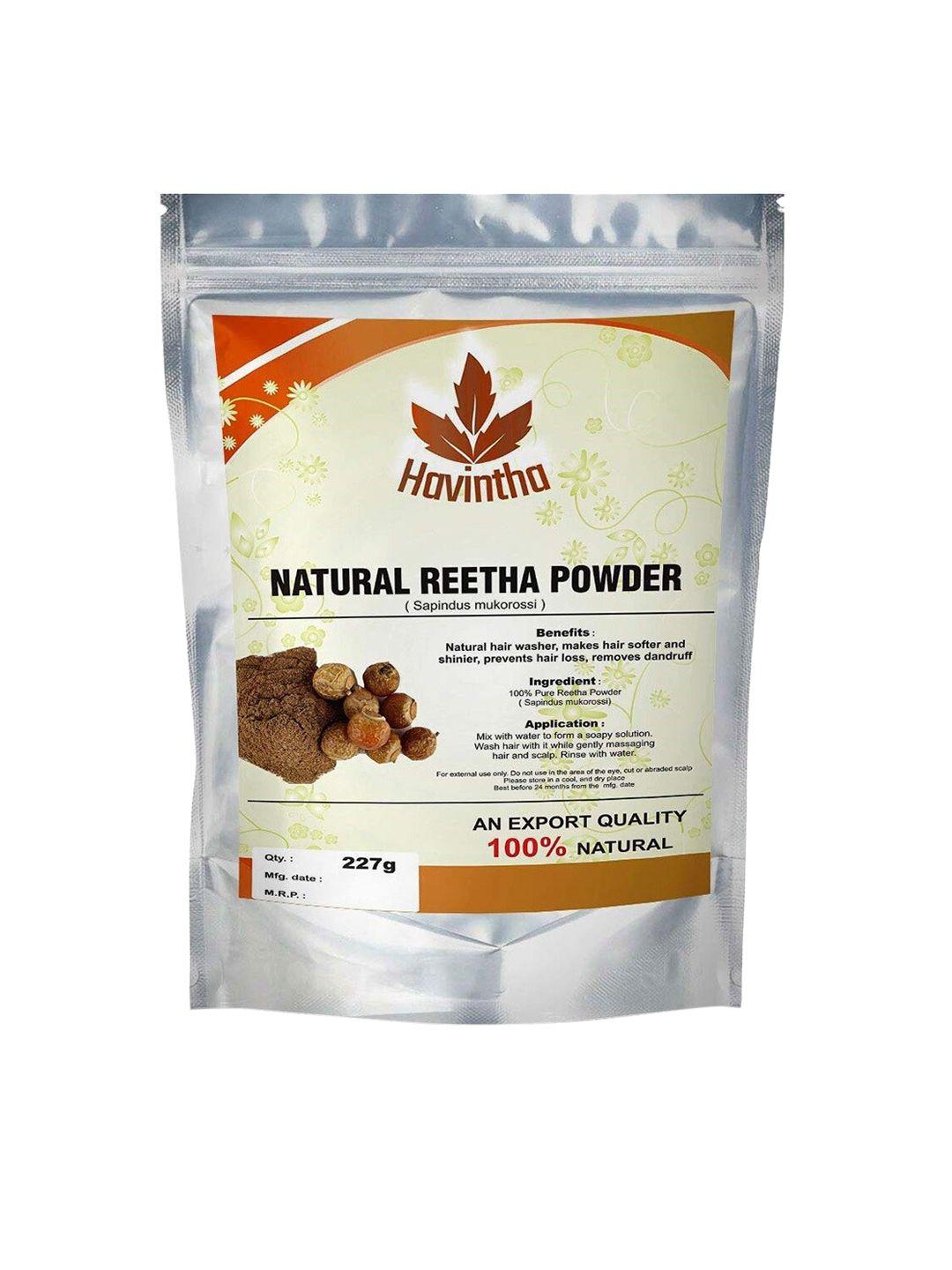 havintha natural reetha shampoo powder for hair growth & prevents hair fall - 227 gm