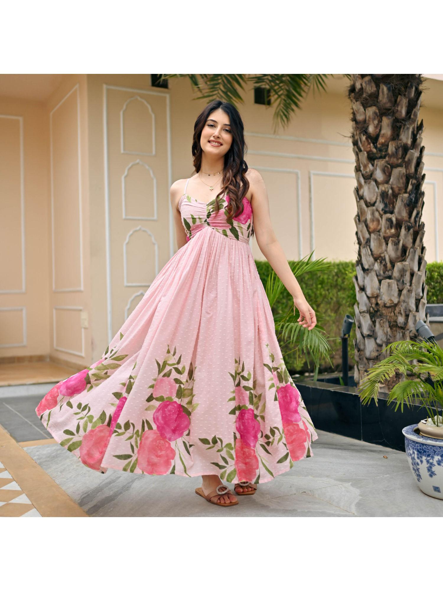 hazel harmony pink maxi dress