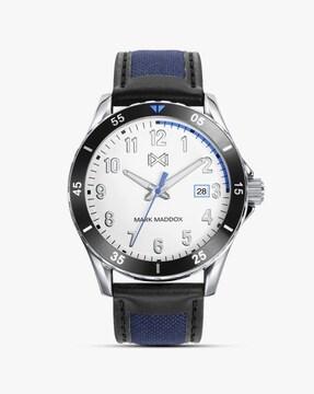 hc0117-05 analogue watch with leather strap