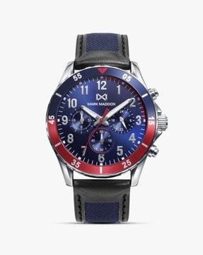 hc0118-35 analogue watch with leather strap