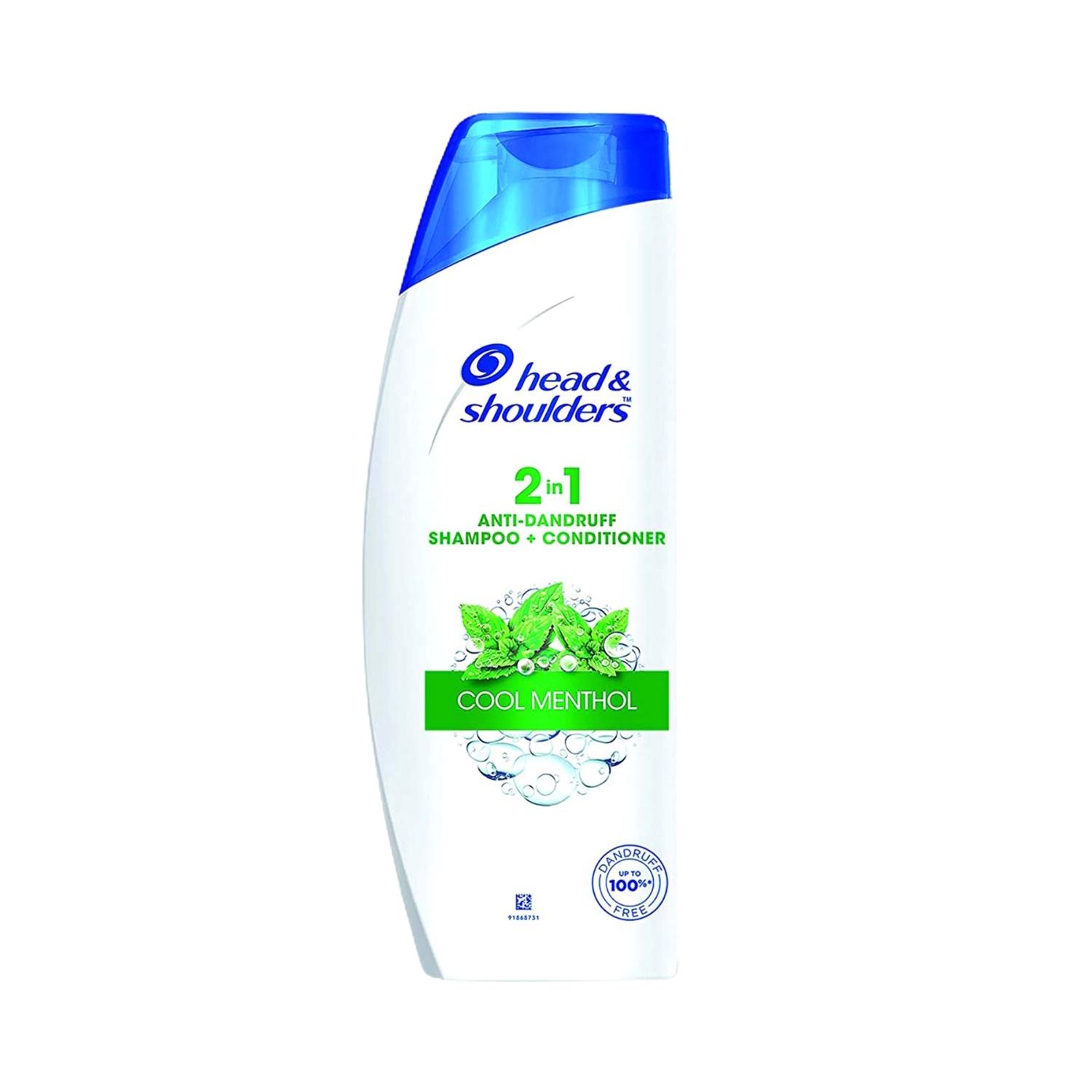 head & shoulders 2-in-1 cool menthol anti dandruff shampoo + conditioner (180ml)