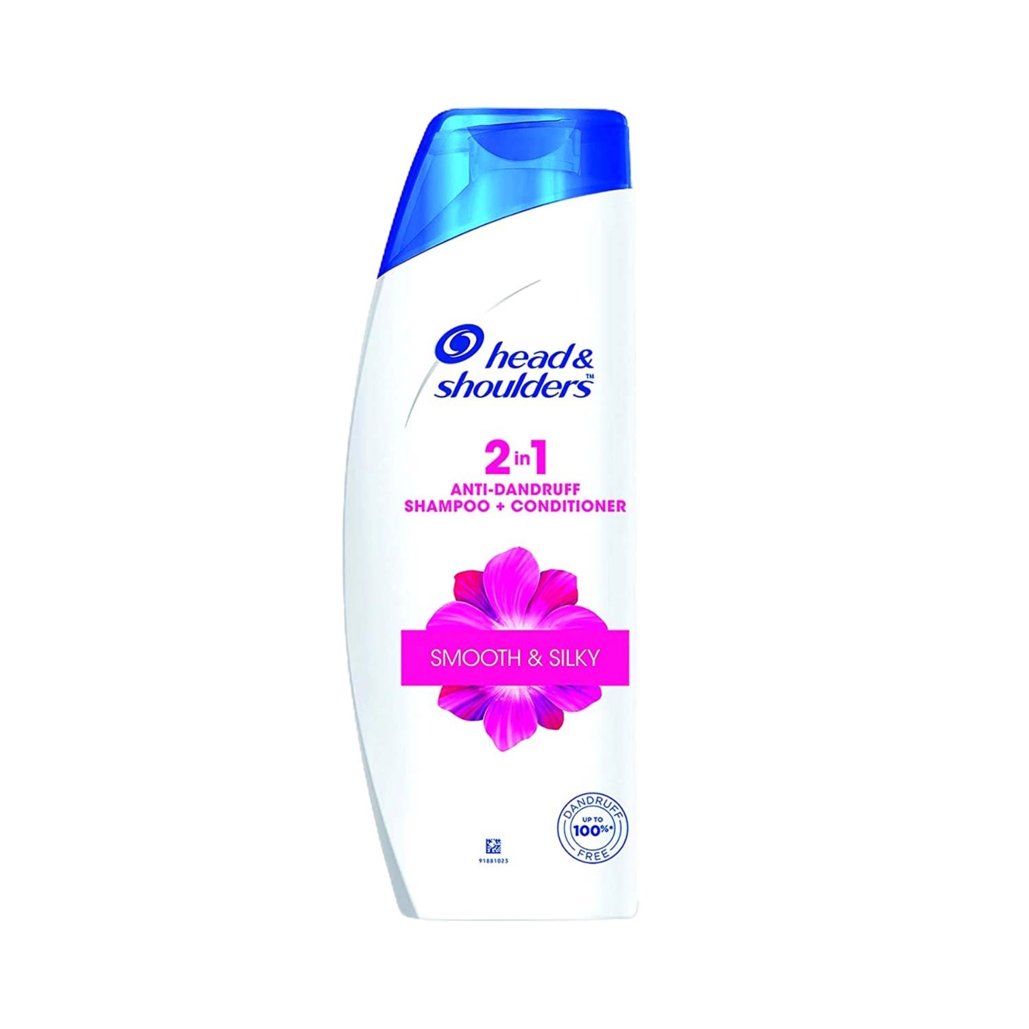 head & shoulders 2-in-1 smooth and silky anti dandruff shampoo + conditioner (180ml)