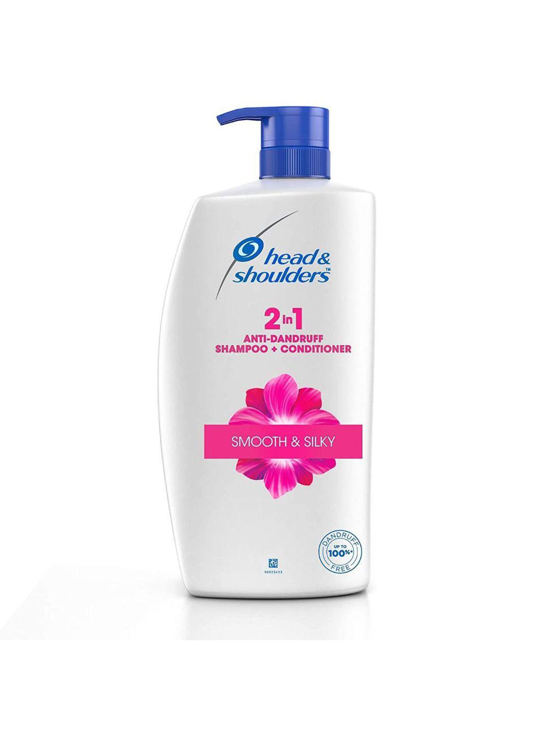 head & shoulders 2-in-1 smooth & silky anti-dandruff shampoo + conditioner - 1l