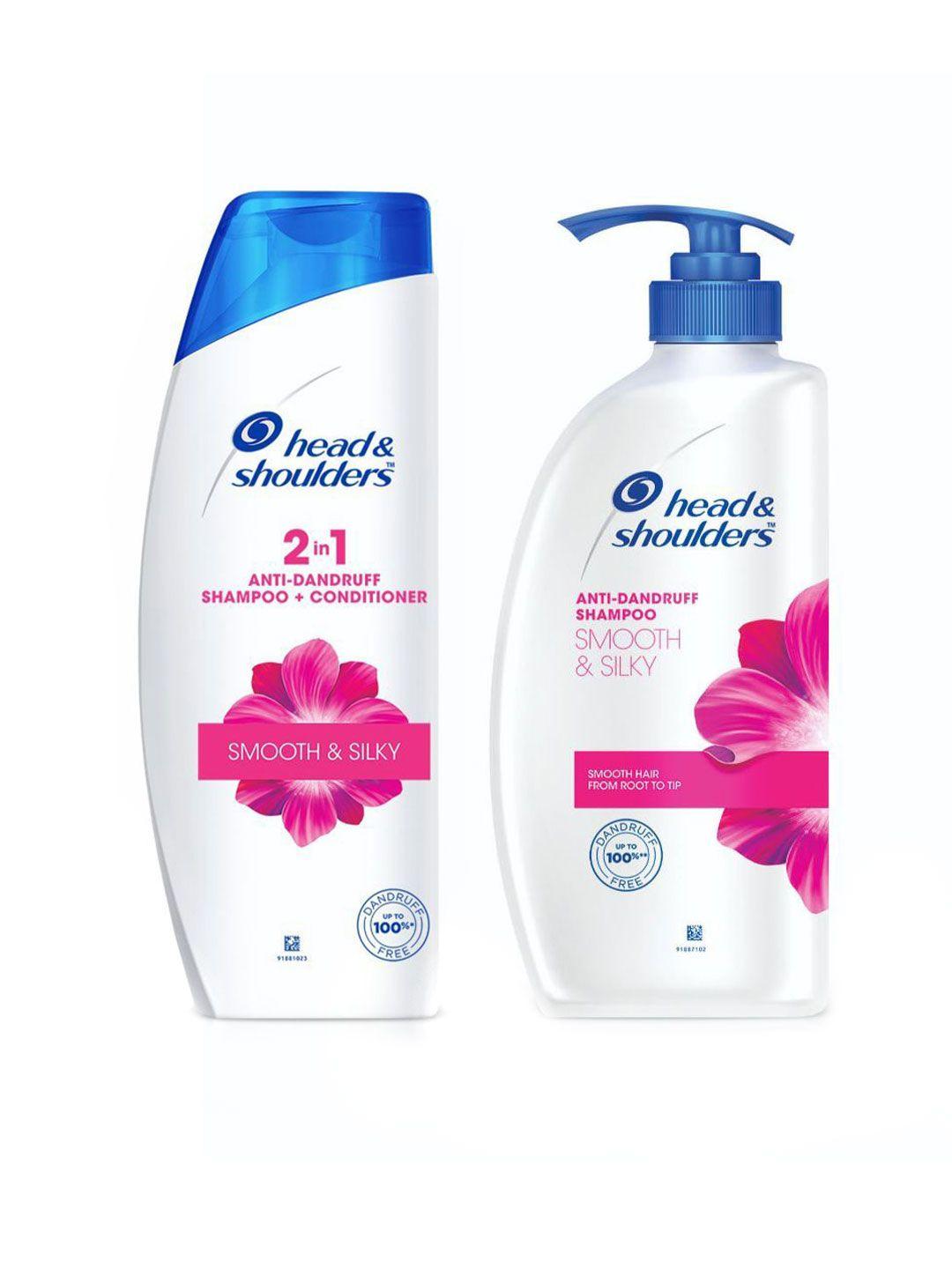 head & shoulders set of 2 smooth & silky anti-dandruff shampoo