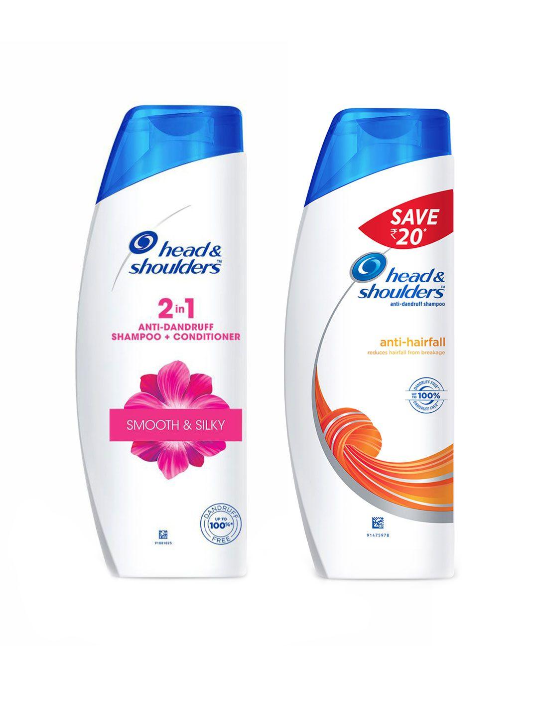 head & shoulders set of smooth & silky 2 in 1 shampoo & conditioner anti hairfall shampoo